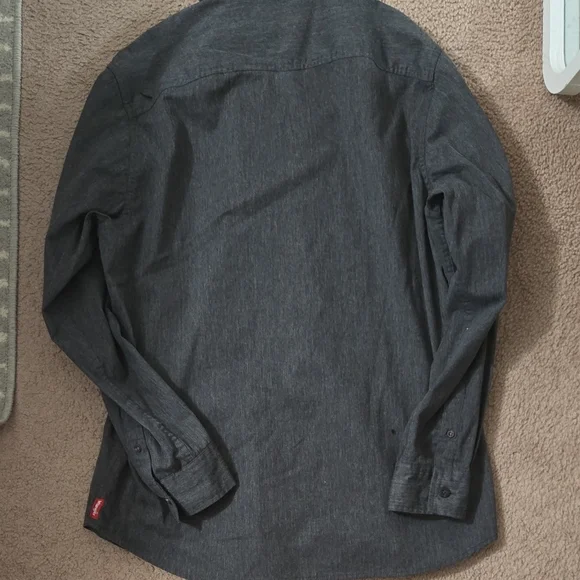 Wrangler Size L Supreme Gray Button-Up Shirt - Picture 3 of 5